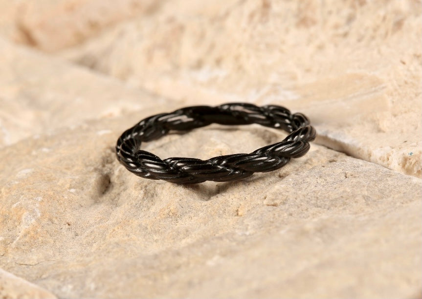 Unisex Rope Rings (BLACK)