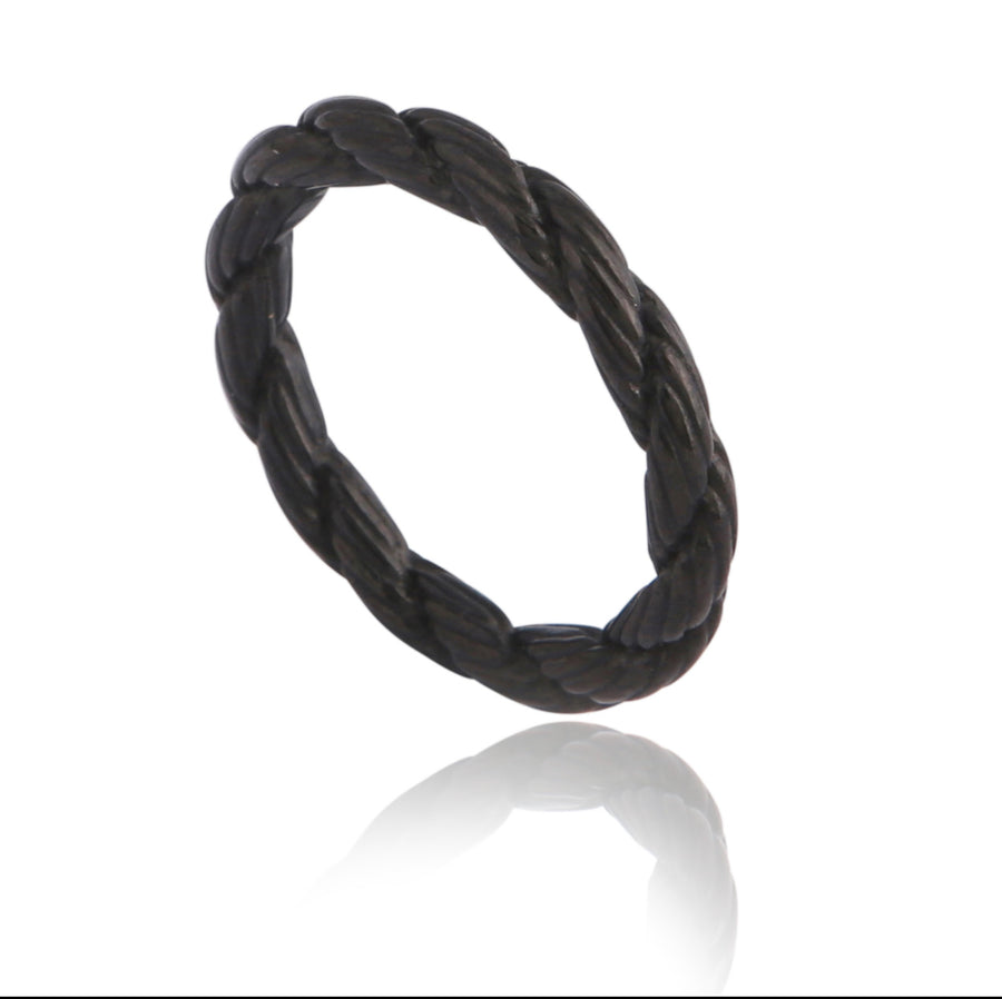 Unisex Rope Rings (BLACK)
