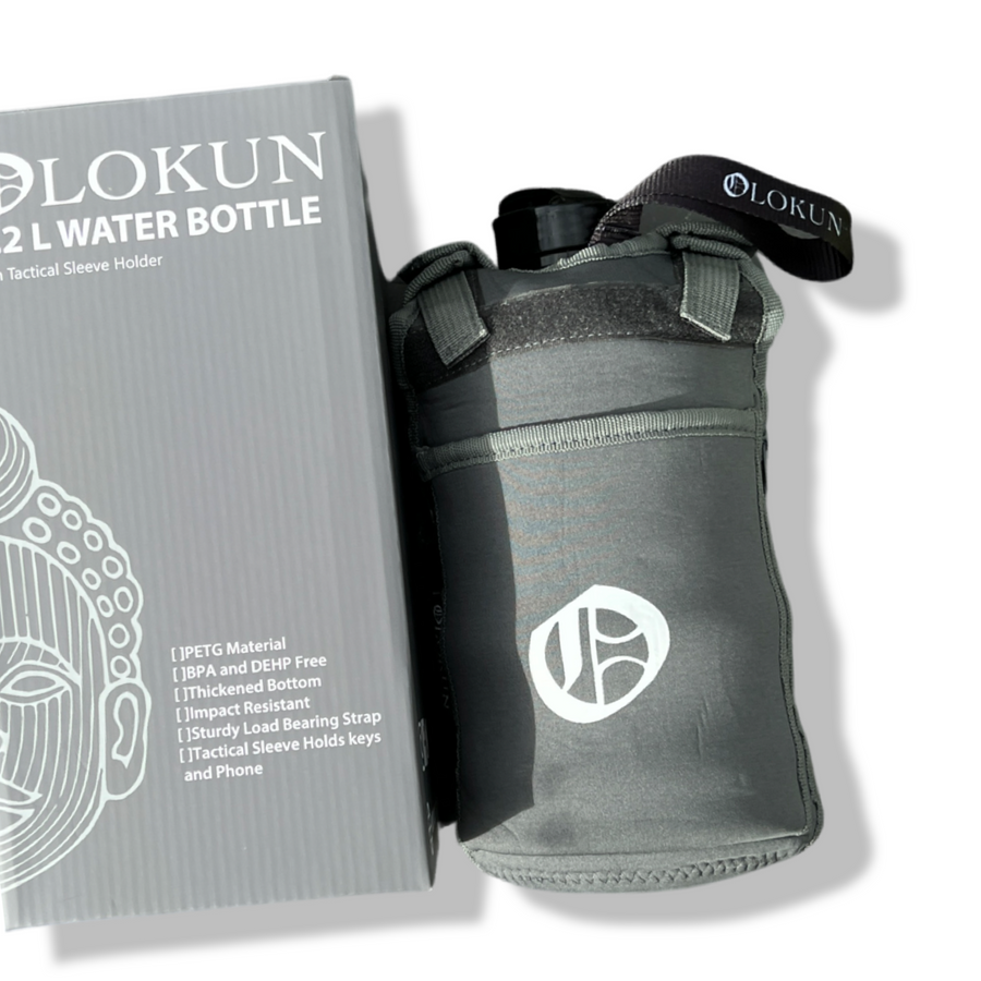 OLOKUN 2.2L Water Bottle WITH Grey Sleeve