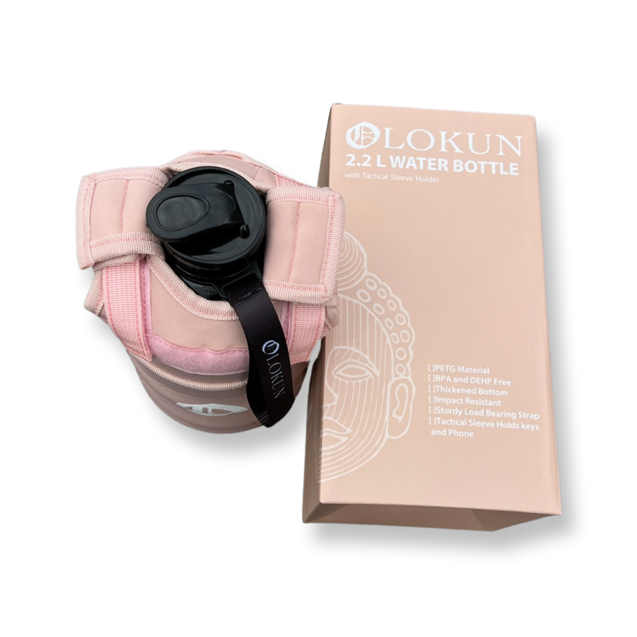 OLOKUN 2.2L Water Bottle WITH Nude Sleeve