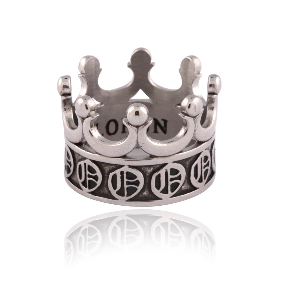 Olokun Enamel Tainted Crown Royal Ring (SILVER)