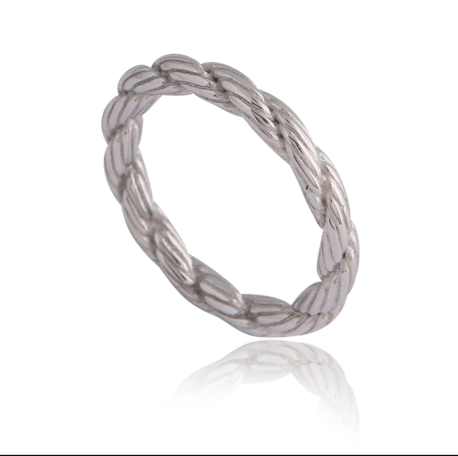 Unisex Rope Rings (SILVER)