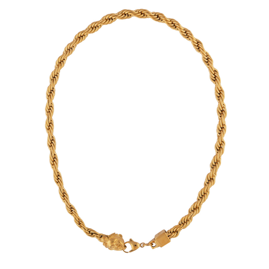 ROPE CHAIN (GOLD) with OLOKUN CHARM