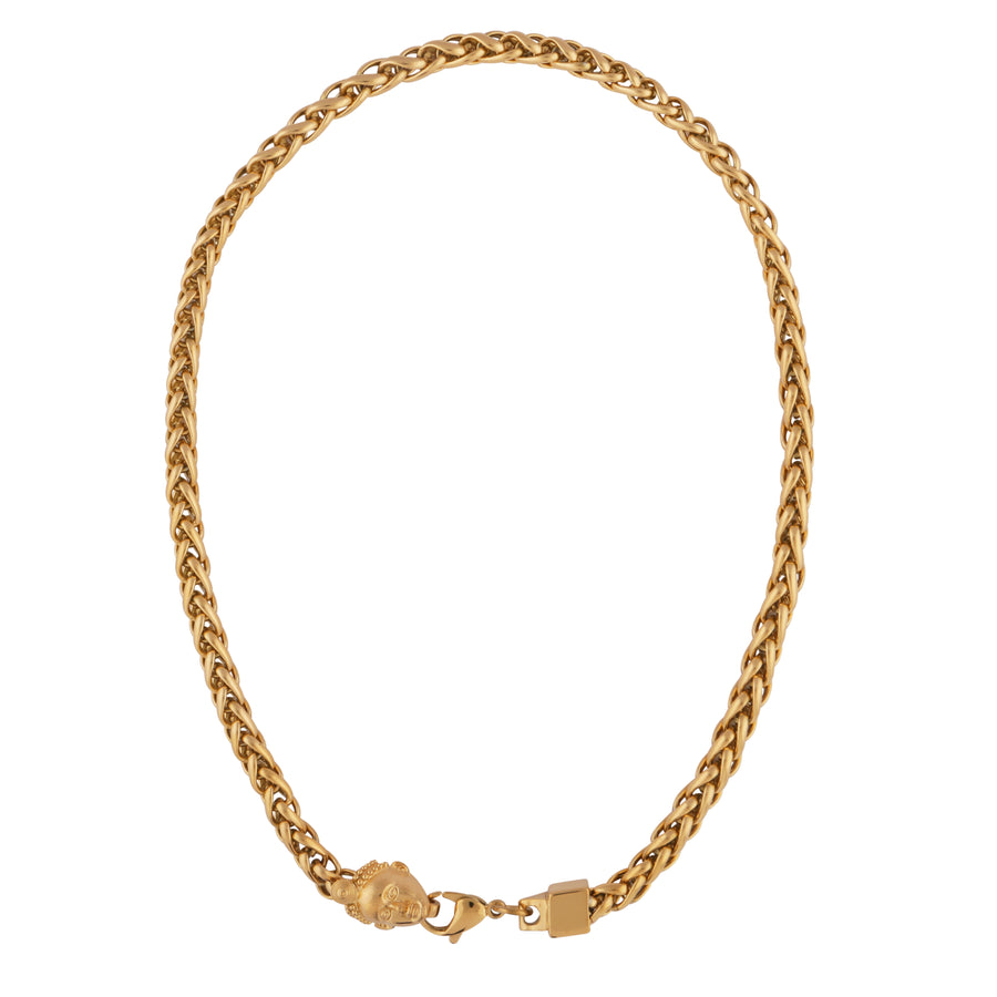 WHEAT CHAIN (GOLD) with OLOKUN CHARM
