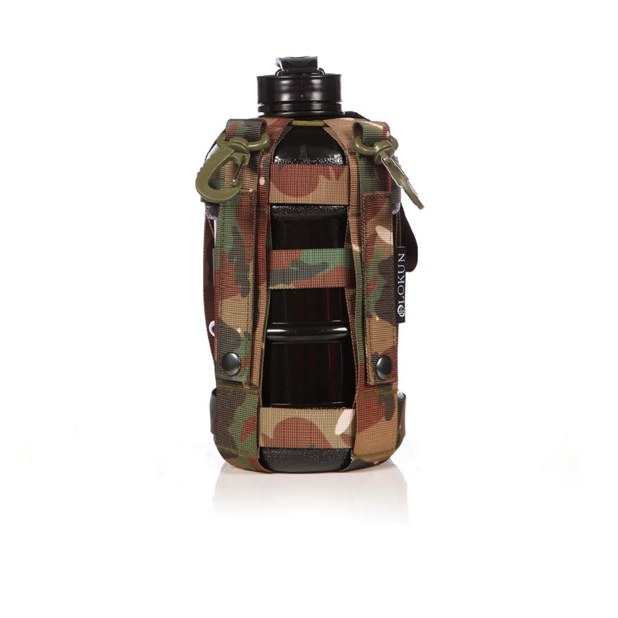 OLOKUN 2.2L Water Bottle WITH Green Camo Tactical Drawstring