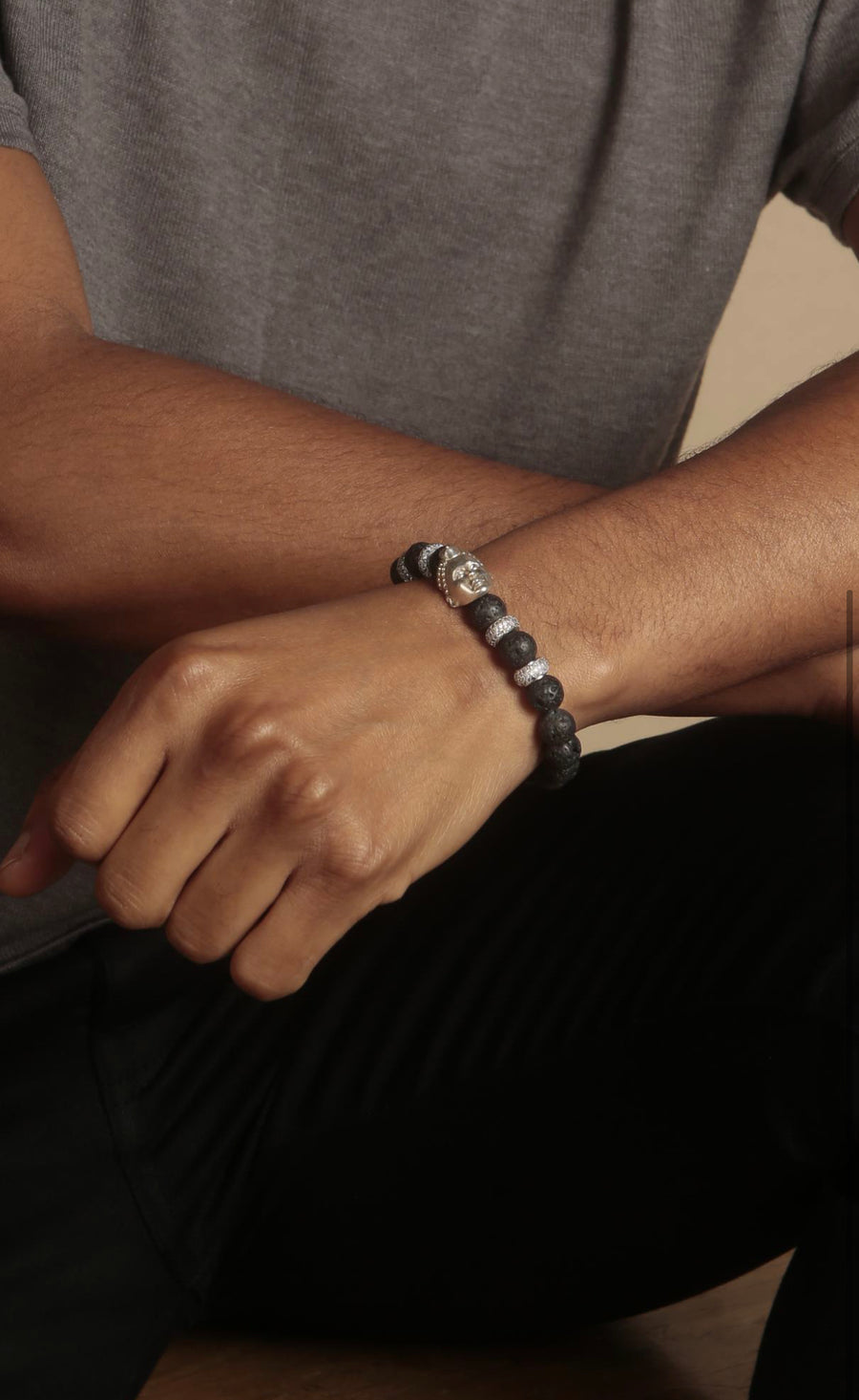 Olokun Beaded Bracelet –2 (SILVER)