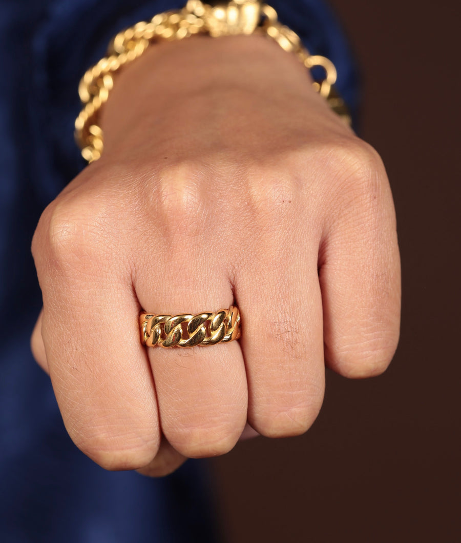 Smooth Rose Gold Plated Titanium Couple Ring w/ Swarovski - Unisex - Zoey -  Zoey Philippines