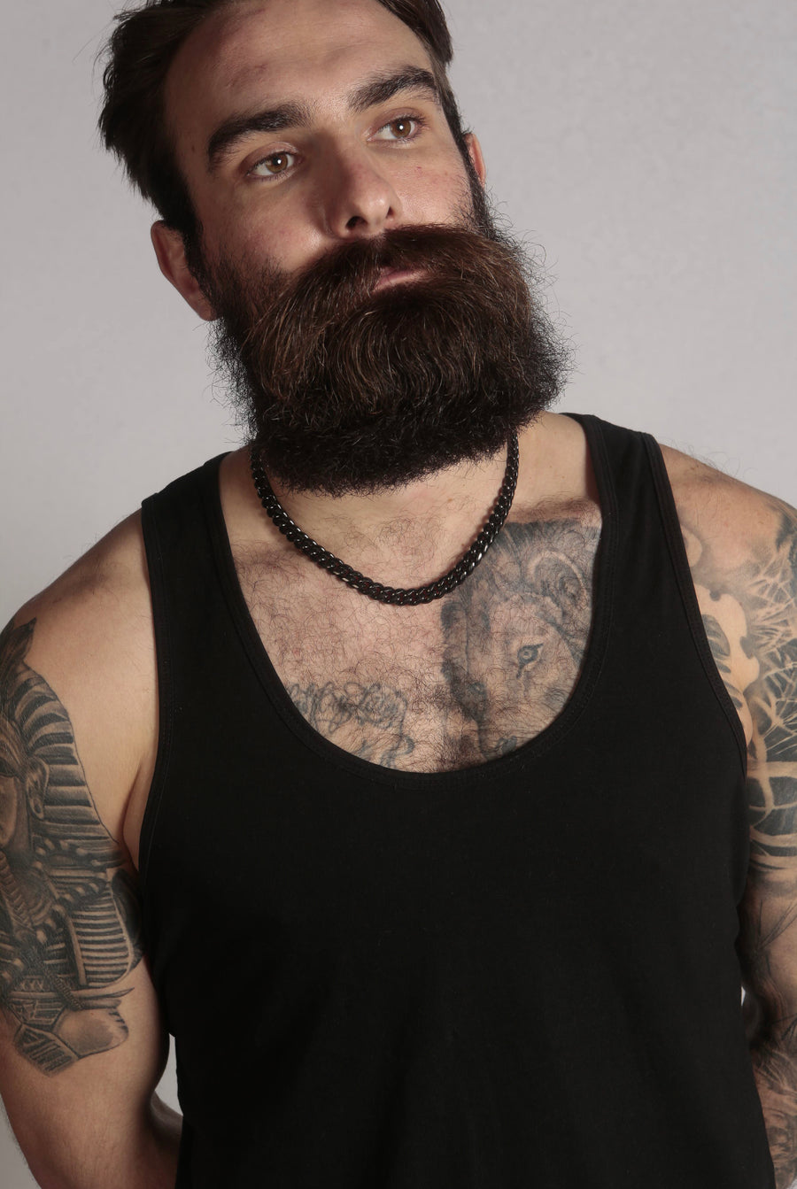 CUBA CHAIN (BLACK)with OLOKUN CHARM