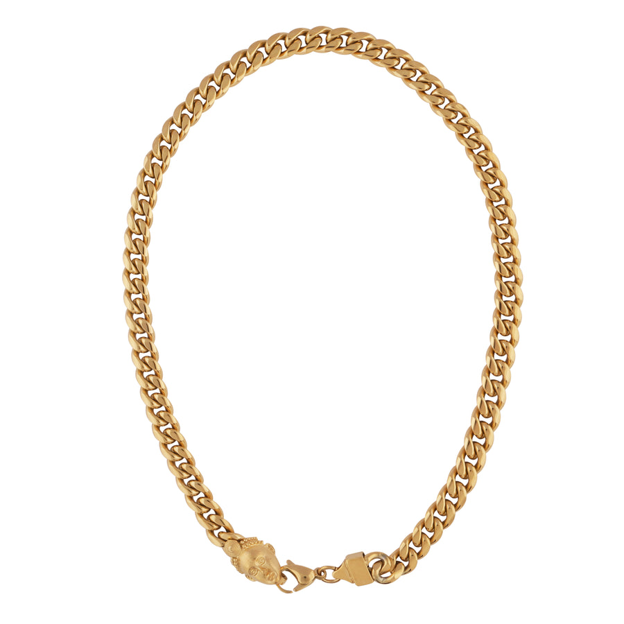 CUBA CHAIN (GOLD) with OLOKUN CHARM