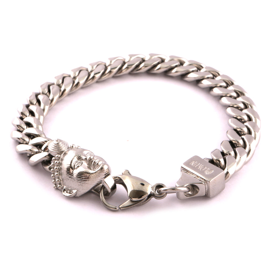 CUBA BRACELET (SILVER) with OLOKUN CHARM